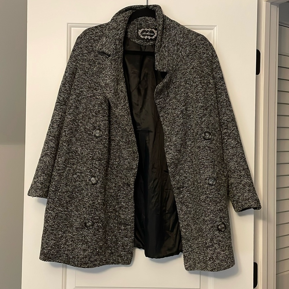 Grey pea coat
